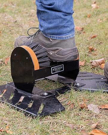 Deluxe Scrusher with steel base heavy duty outdoor boot cleaner shoe brush