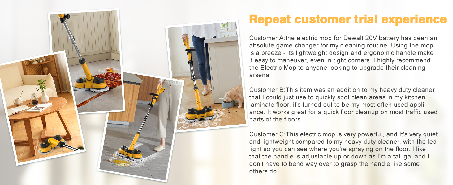Cordless electric mop