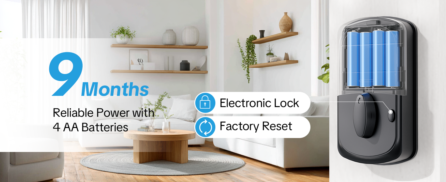 keyless entry door lock deadbolt with handle set