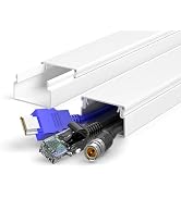 Delamu 34in TV Cord Hider, Cord Covers for Wires on Wall, Paintable Cable Hider, Easy to Use Wire...