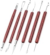 Clay Tools Sculpting, Double-Sided Polymer Carving Tools Kit, Wood Ceramic Tool Set for Pottery, ...