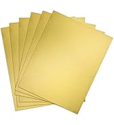 Koala Metallic Gold Sticker Paper for Inkjet and Laser Printer, 20 Sheets 8.5x11 Inch Golden Prin...