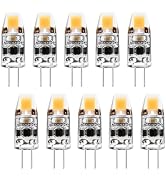 Sxminer 10 Pack G4 LED Bulbs T3 JC Bi-Pin Base 1.5W Warm White 3000K Dimmable, COB Technology 150...