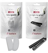 Setex Eyeglass Gecko Grip Bundle, Temple Tip Grips (2 Black Pair) + Ultra Thin Anti Slip Eyeglass...