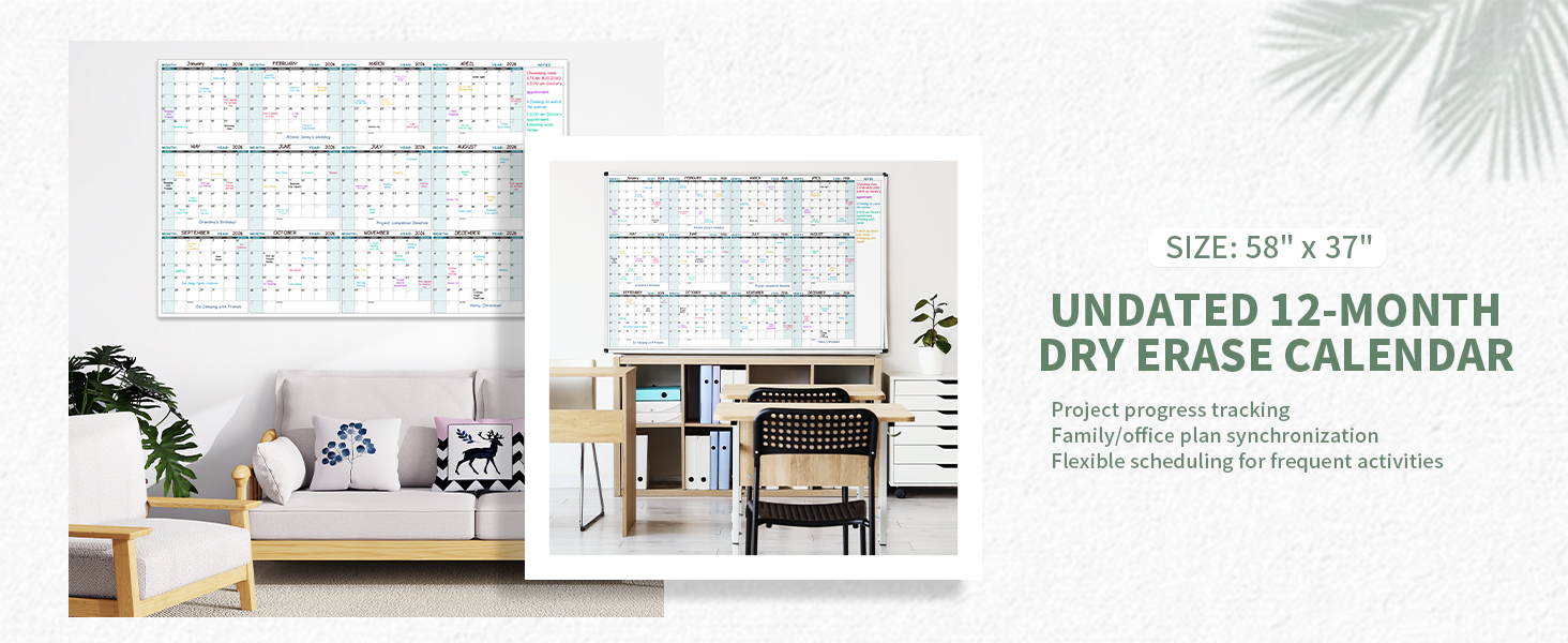 Large Dry Erase Calendar