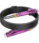 RamboCables 30m/98ft OM4 LC to LC Fiber Patch Cable Outdoor Armored,Outdoor Fiber Optic Cable Mul...