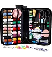 PLANTIONAL Heavy Duty Sewing Kit: 120pcs Needle and Thread Kit 20 Color with Large-Eye Sewing Nee...