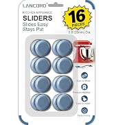 LANCORD Kitchen Appliance Sliders for Countertop, 16 PCS Self-Adhesive PTFE Slider Pads, Easy-Mov...