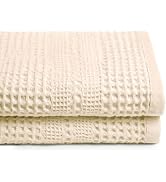 GILDEN TREE Waffle Towels for Bathroom, 100% Cotton Quick Dry Towel, Waffle Bath Towels Large, Ab...