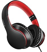 LORELEI X6 Over-Ear Headphones with Microphone, Lightweight Foldable & Portable Stereo Bass Headp...