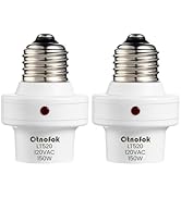 otnofok Light Sensor Socket, E26/E27 Light Bulb Socket, Automatic Dusk to Dawn Photocell Sensor w...
