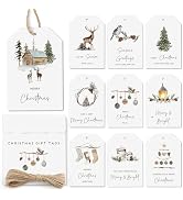 Christmas Gift Tags Stickers and String (Woodland Christmas Gift Tags)