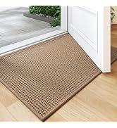 QiCaiJia Front Door Mat Indoor Entrance 17"x30", Low-Profile Non Slip Inside Doormat for Entryway...