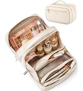 BAGSMART Travel Makeup Bag Large Capacity Cosmetic Bag, Wide-open Portable Make Up Bag Organizer ...