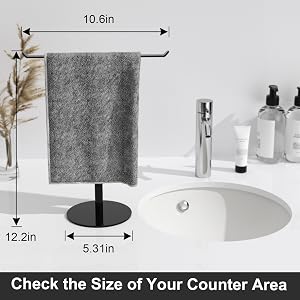 black towel holder