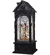 Eldnacele Halloween Ghost Projection Snow Globe Lantern with 6-Hour Timer, Lighted Plug-in & Batt...