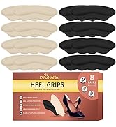 ZUCNANA Heel Grips Liner for Loose Shoes (8 Pairs/16 Pieces), Heel Cushion Inserts for Women Men ...