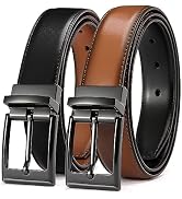 CHAOREN Reversible Belt Men 1 Piece - 1.25" Leather Dress Belt - Trim to Fit for Elegant Style