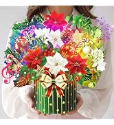 Yinqing Christmas Cards, Light and Music Merry Christmas Cards for Women | 10 Inch Forever Flower...