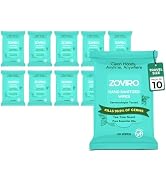 Zoviro Hand Sanitizer Wipes, Moisturizing With Tea Tree Essential Oil, Ultra-Soft 100% Viscose, H...
