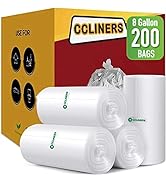 8 Gallon Medium Trash Bags 30 Liter Clear Garbage Bags Kitchen Trash Bags Plastic Wastebasket Tra...