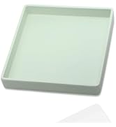 VCREATC Small Square Serving Tray (5.9 inch), Durable Green Tray for Desserts & Organization, Lig...