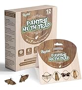12 Pack Powerful Pantry Moth Trap with Pheromone Attractant and Sticky Glue, Long-Lasting Moth Tr...
