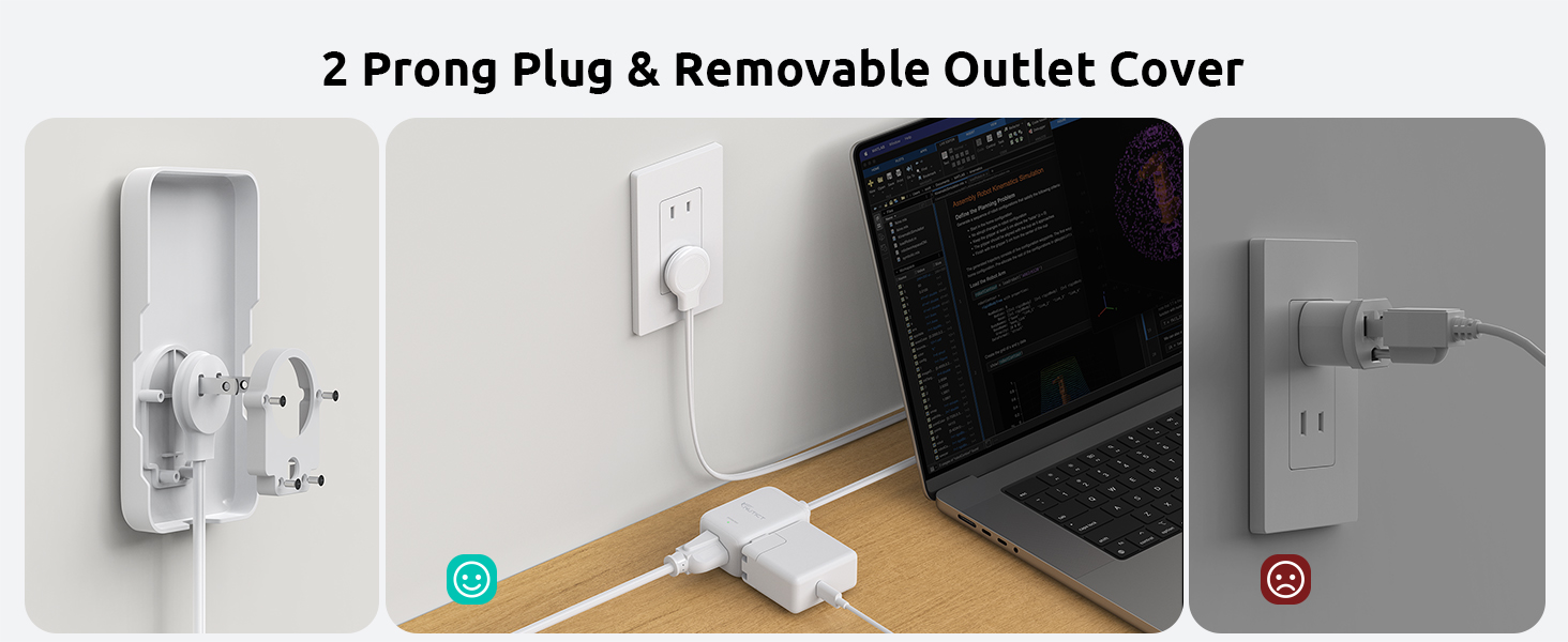 2 prong to 3 prong outlet adapter