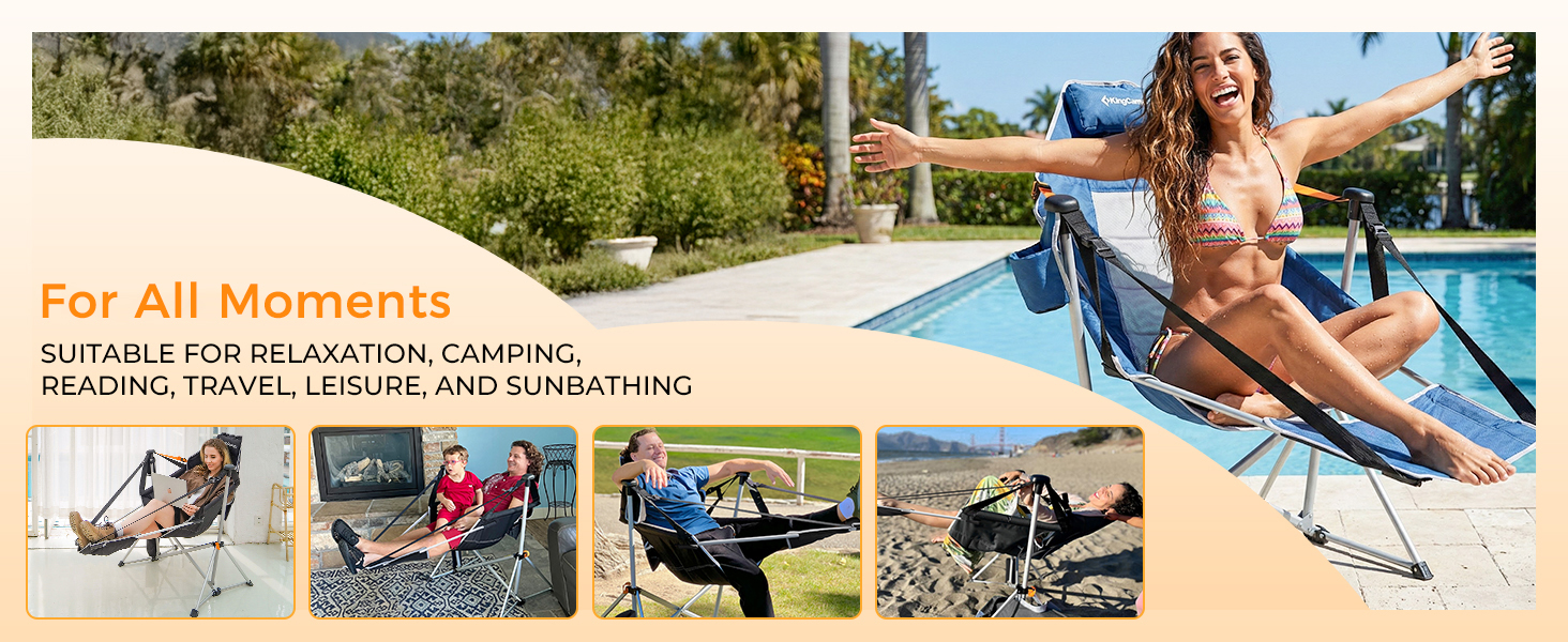 Lightweight, comes with Oxford carry bag – perfect for RV, backyard, camping, beach, or trekking.