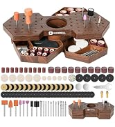 HARDELL Rotary Tool Accessories, 120PCS Accessories w/Rotating Storage Box | Fits 1/8''-3/32'' Sh...