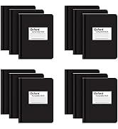 Oxford Composition Notebook 12 Pack, College Ruled Paper, 7.5 x 9.75 Inches, 80 Sheets, Black Cov...