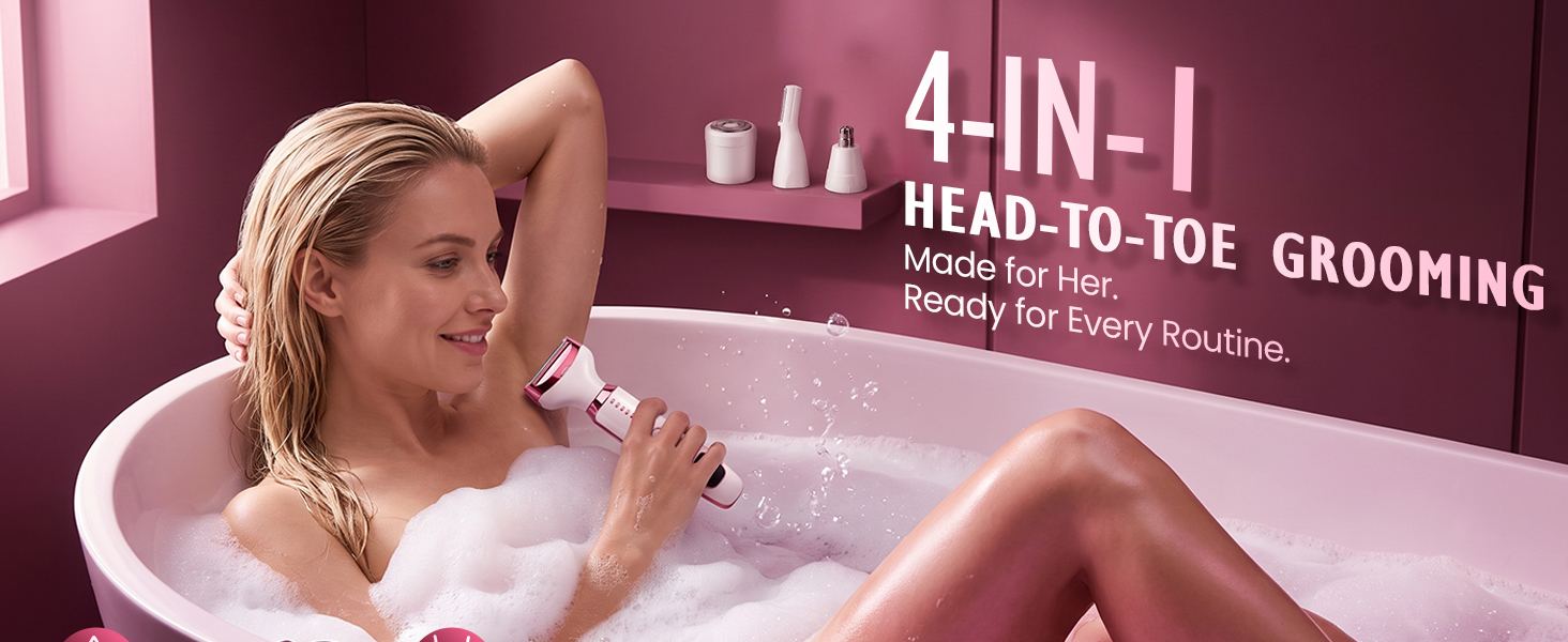 2 in 1 Nose and Ear Hair Trimmer with LED Display