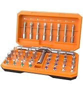 42 in 1 Magnetic Screwdriver Set, Ratchet Screwdriver Set with Case, T Handle Ratchet Screwdriver...