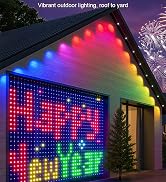 Permanent Outdoor Lights 147FT with 54 RGBIC LED Smart LED Light, App/Remote Control IP68 Waterpr...