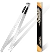 Gutsdoor 12-Inch Professional Kitchen Tweezers Stainless Steel Grill Tongs for BBQ, Grilling, Cam...