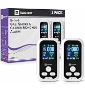5-in-1 Upgraded Natural Gas Leak Detector & Carbon Monoxide Detectors with Smoke Alert Plug-in wi...