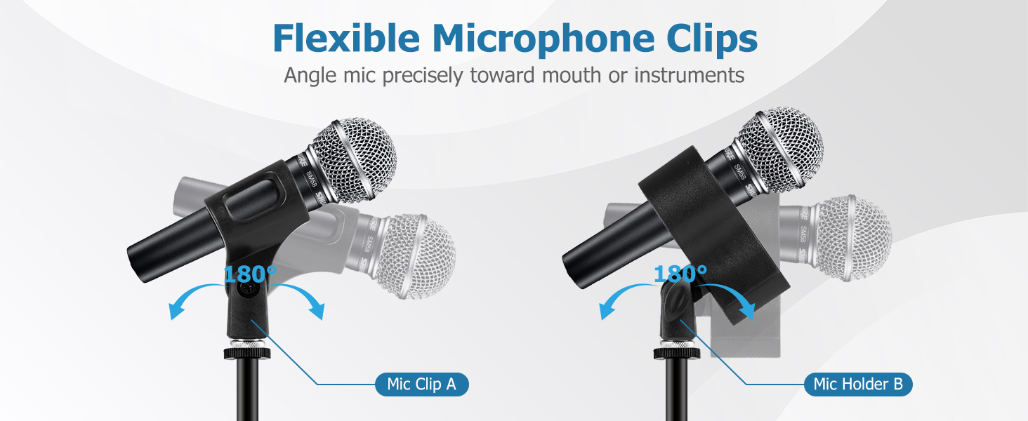 180° Flexible Mic Clips