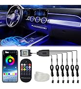 Interior LED Car Lights, WEBUPAR Car Accessories 6 in 1 Ambient Lighting Kits with Remote and APP...