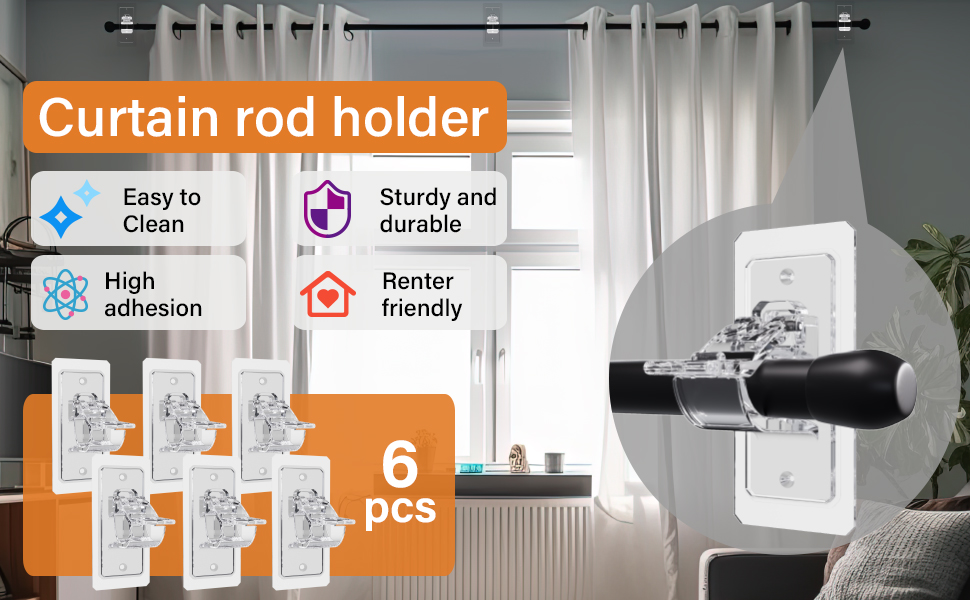 Self Adhesive Rod Holder Hooks