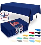 misaya 6 Packs Disposable Plastic Table Cloth, 54 x 108 Inch Waterproof Rectangle Tablecloth, Lea...