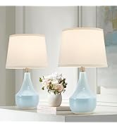 GyroVu Table Lamp Set of 2, 18.63” Ceramic Lamp Classic Beside Lamps Nightstand Lamp Modern Cute ...