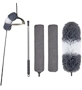 BOOMJOY Microfiber Feather Duster and Retractable Gap Duster, Dusters with 100 inches Extension P...