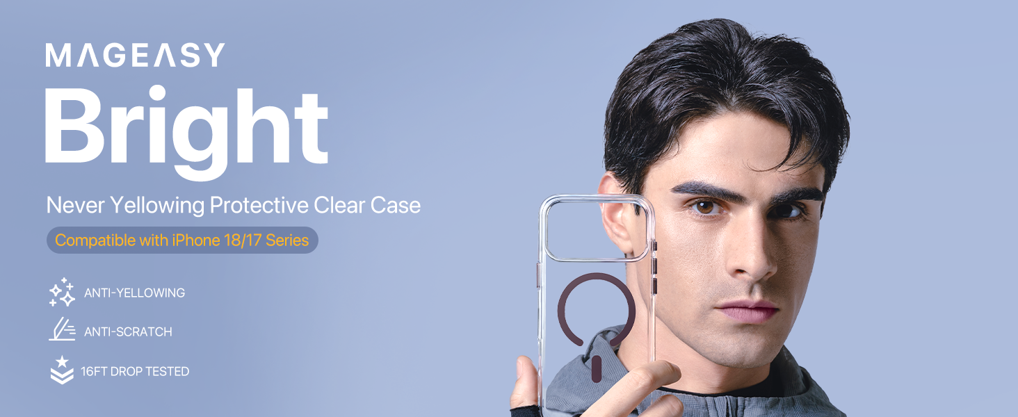 never yelllowing protective clear case