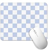 Blue Checkered Mouse Pad Cute Mouse Pads Laptop Computer Mouse Mat | Kawaii Aesthetic Gaming Wire...