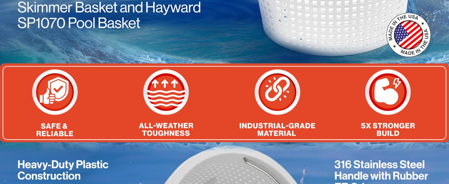 swimables pool skimmer basket compatible hayward sp1070 swimming pool's filter b9 strainer weighted