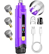 Whisper-Quiet Dog Nail Grinder, 50% More Powerful 6-Speed Pet Nail Trimmer with LED Display & 4 L...