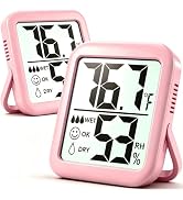 Antonki 2 Pack Room Thermometer Indoor Hygrometer | Monitor Temperature & Humidity, Accurate, Fas...
