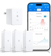 GoveeLife 2.0 WiFi Hygrometer Thermometer 3 Pack, Smart Humidity Temperature Sensor with App Noti...