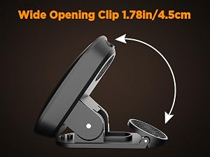 reading light with Wide Opening Clip 1.78in/4.5cm
