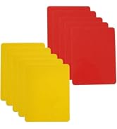 GANPUB 10 pcs Referee Card Set Sports Soccer Referee Warning Cards for Football Soccer Coach and ...